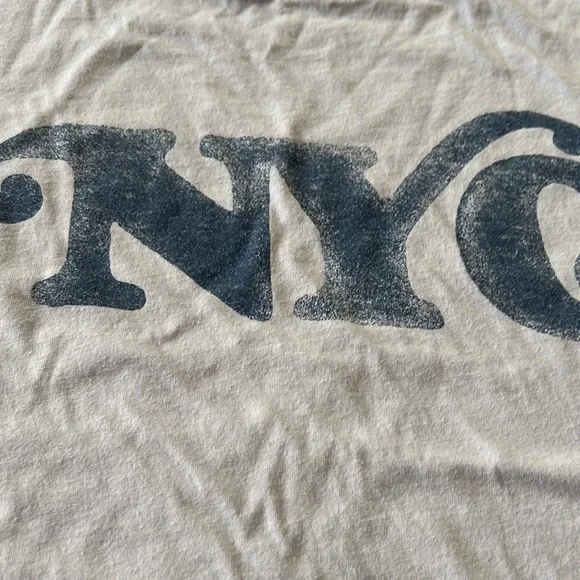 ANTHROPOLOGIE LetLuv Vintage NYC Slouchy Tee Grey Blue S Anthropologie - Picture 7 of 8